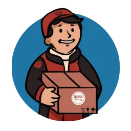 delivery man holding beer box shipping beer