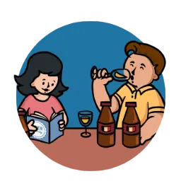 man and woman enjoying beer discover beer